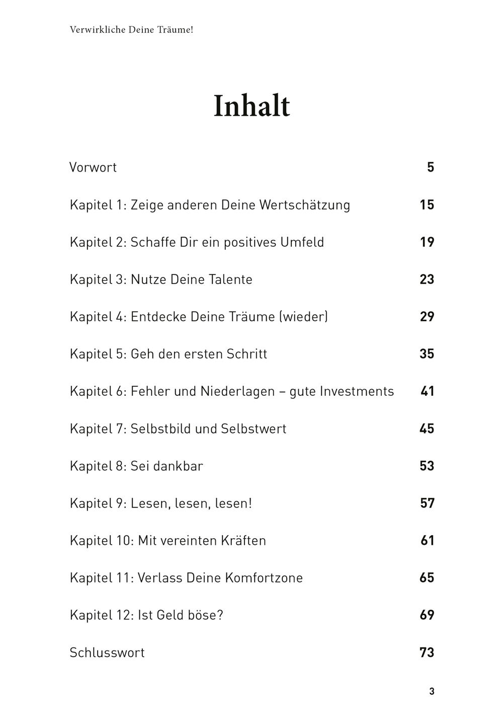 Verwirkliche deine Träume - Buch