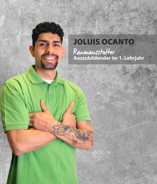 Portrait Jolui Ocanto, Raumausstatter im erstem Lehrjahr.