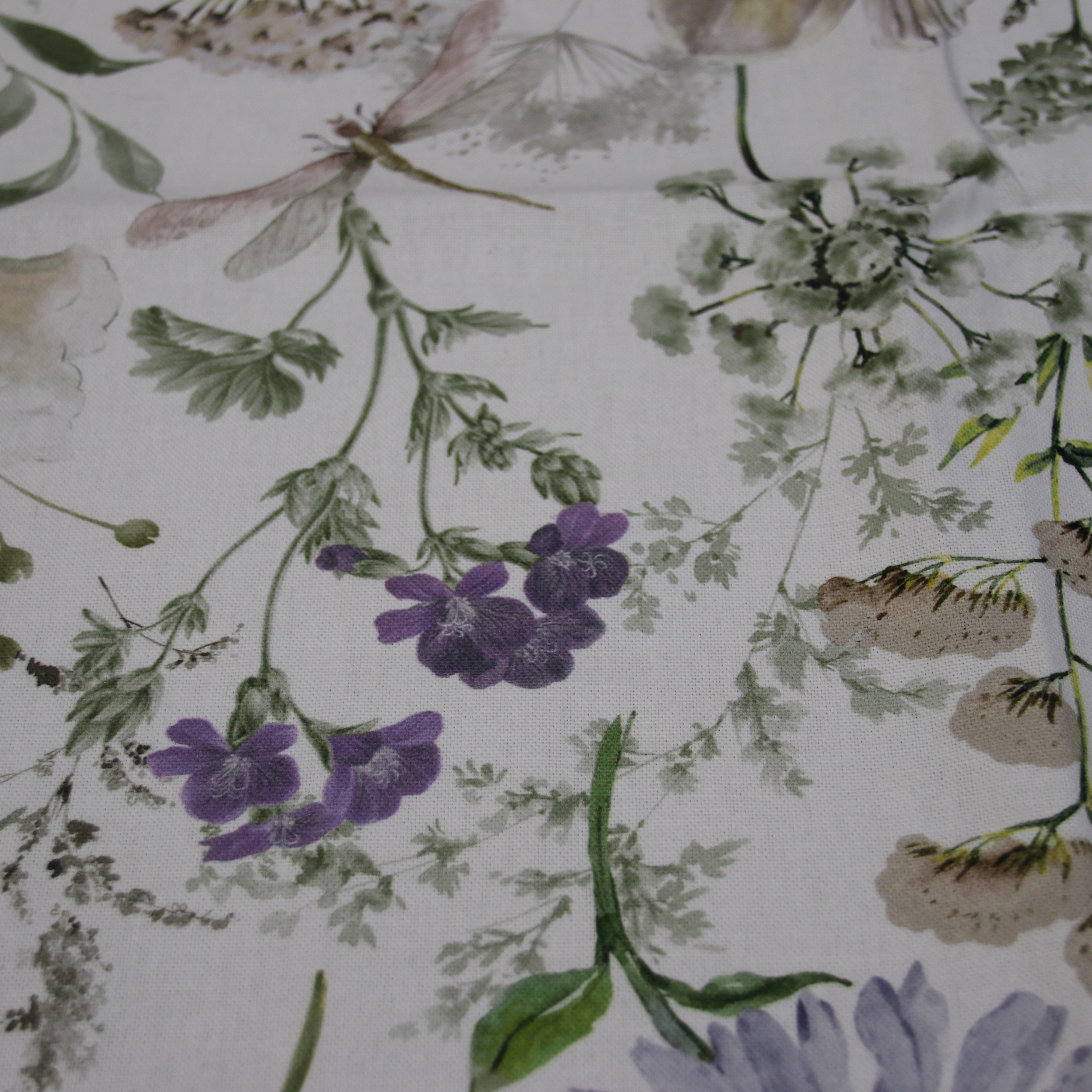 Pichler Lissy Tischläufer mit floralem Muster in Lila aus 100% Baumwolle 50x150cm