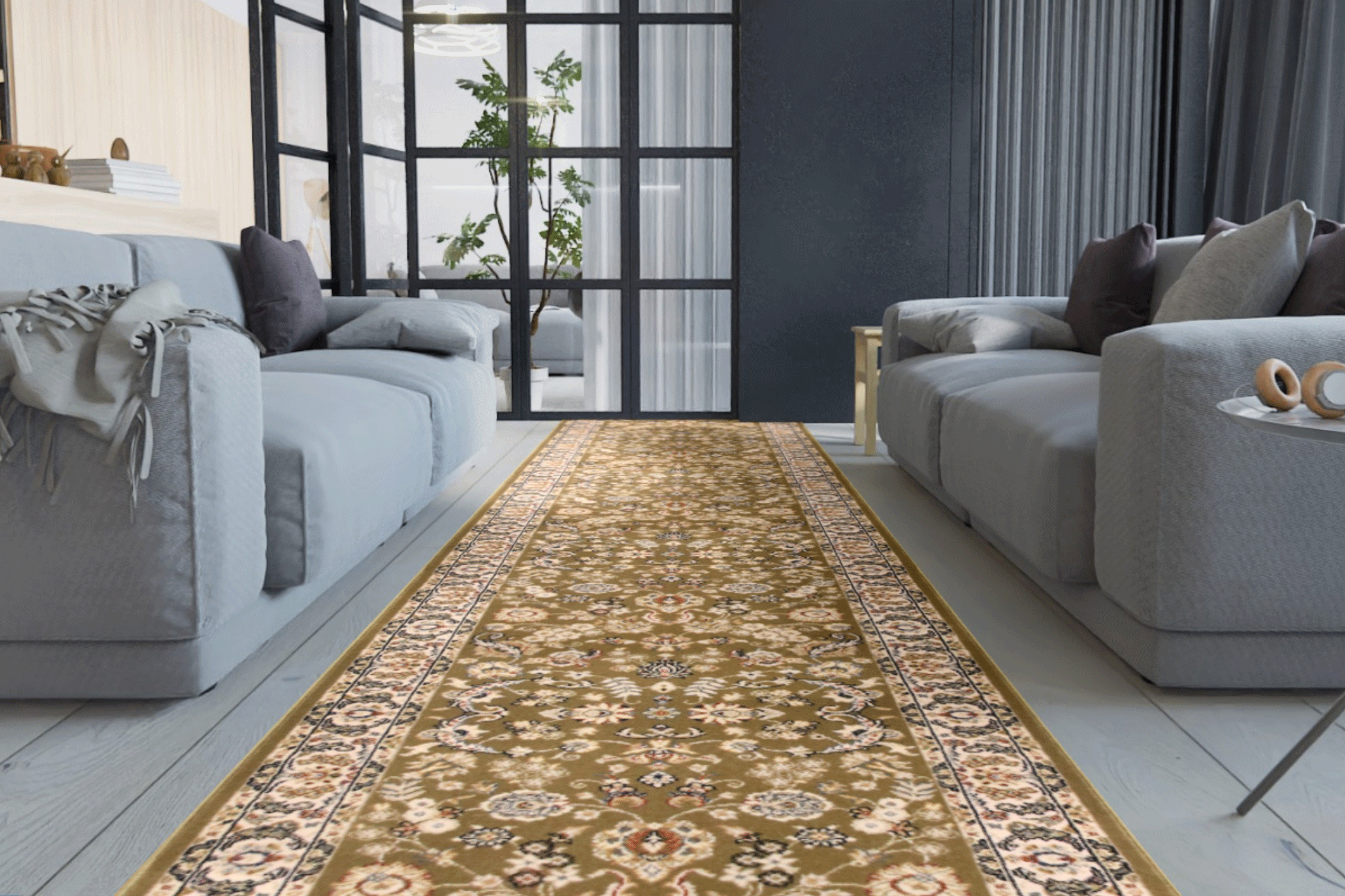 Teppichläufer Diamond Meterware hochwertiger Wollvelours klassisches Design