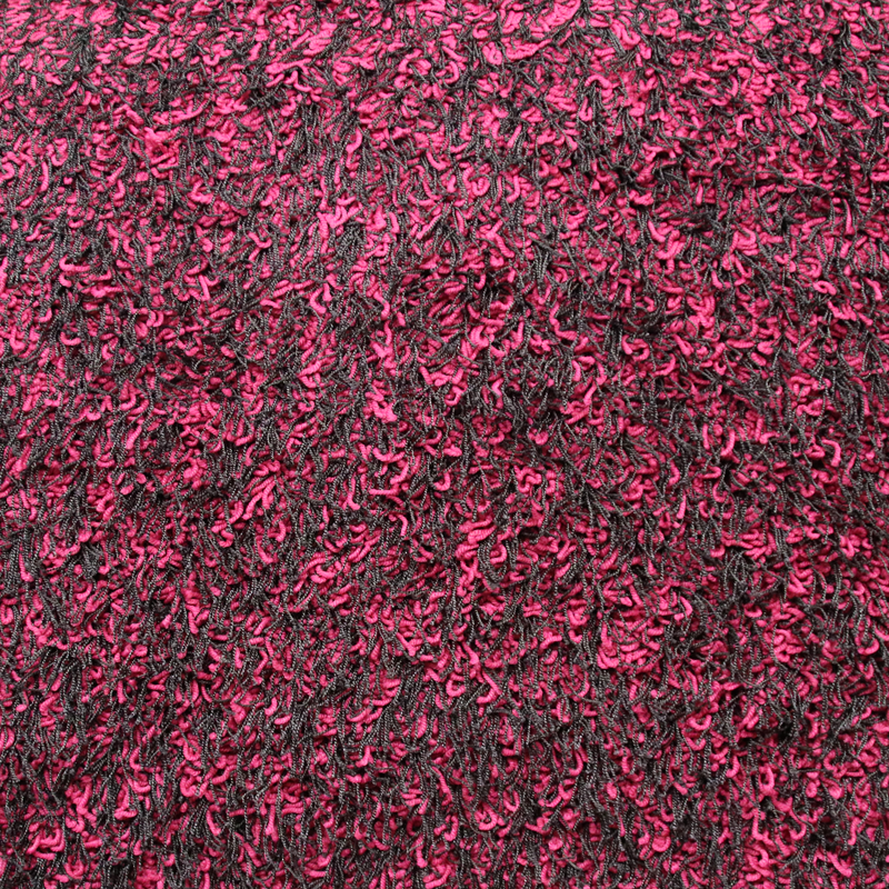 Teppichboden Vorwerk Shaggy 400cm Meterware auf Rolle schwarz/pink 400 cm