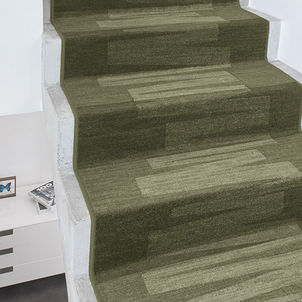 Teppichläufer Via Veneto Meterware Frisé-Oberfläche Streifen Optik