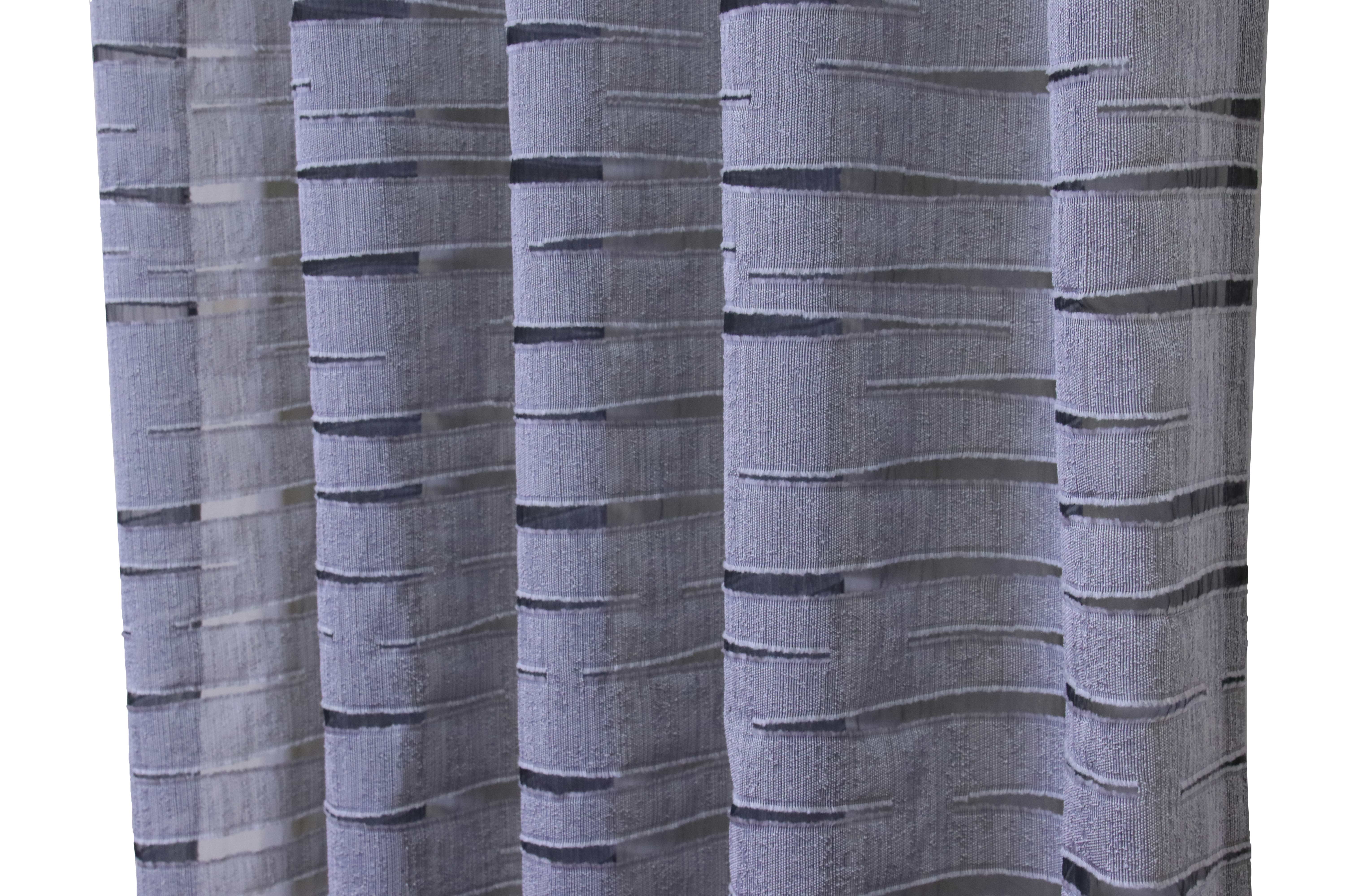 Dekostoff Alicante Streifen 300 cm Grau