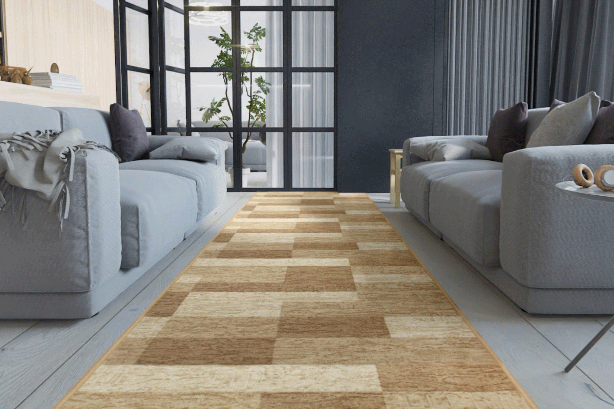 Teppichläufer Icona Meterware Feinschlingen modernes Design