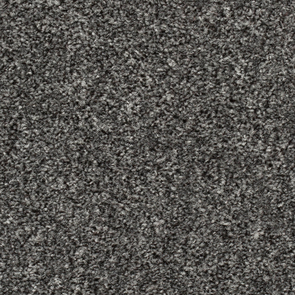 Teppichboden Lagos Velours Meterware auf Rolle grau 500 cm