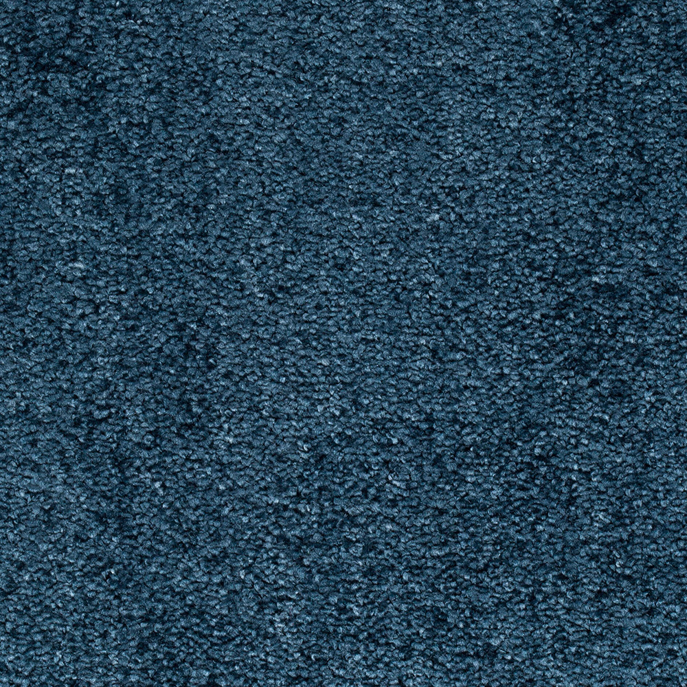Teppichboden Parma Velours Meterware auf Rolle blau 500 cm