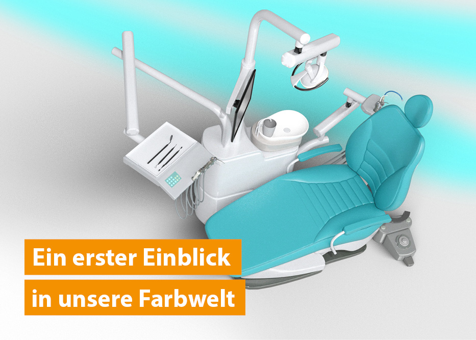 Polsterstuhl in Türkis, Beispielbild für einen Polsterstoff in Türkis