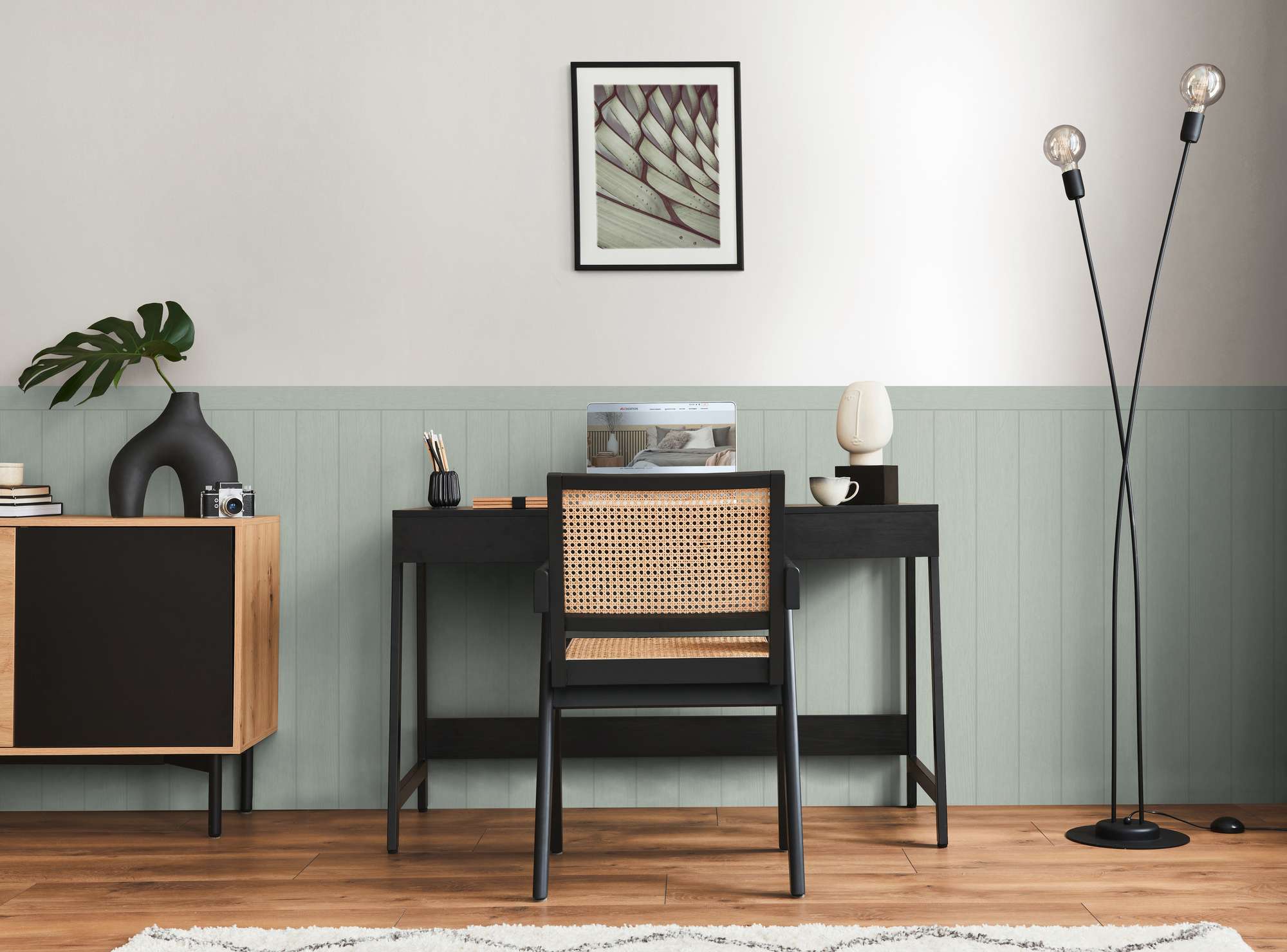 Vliestapete Wallpanel Wandpaneel Holzbalken-Optik 398031