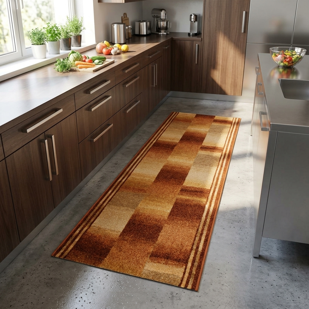 Teppichläufer Ikat Meterware Frisé-Oberfläche modernes Design