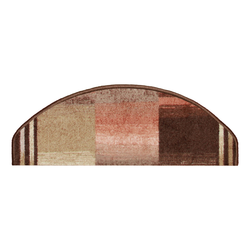 Stufenmatte Ikat kupfer halbrund 65 x 23,5 cm