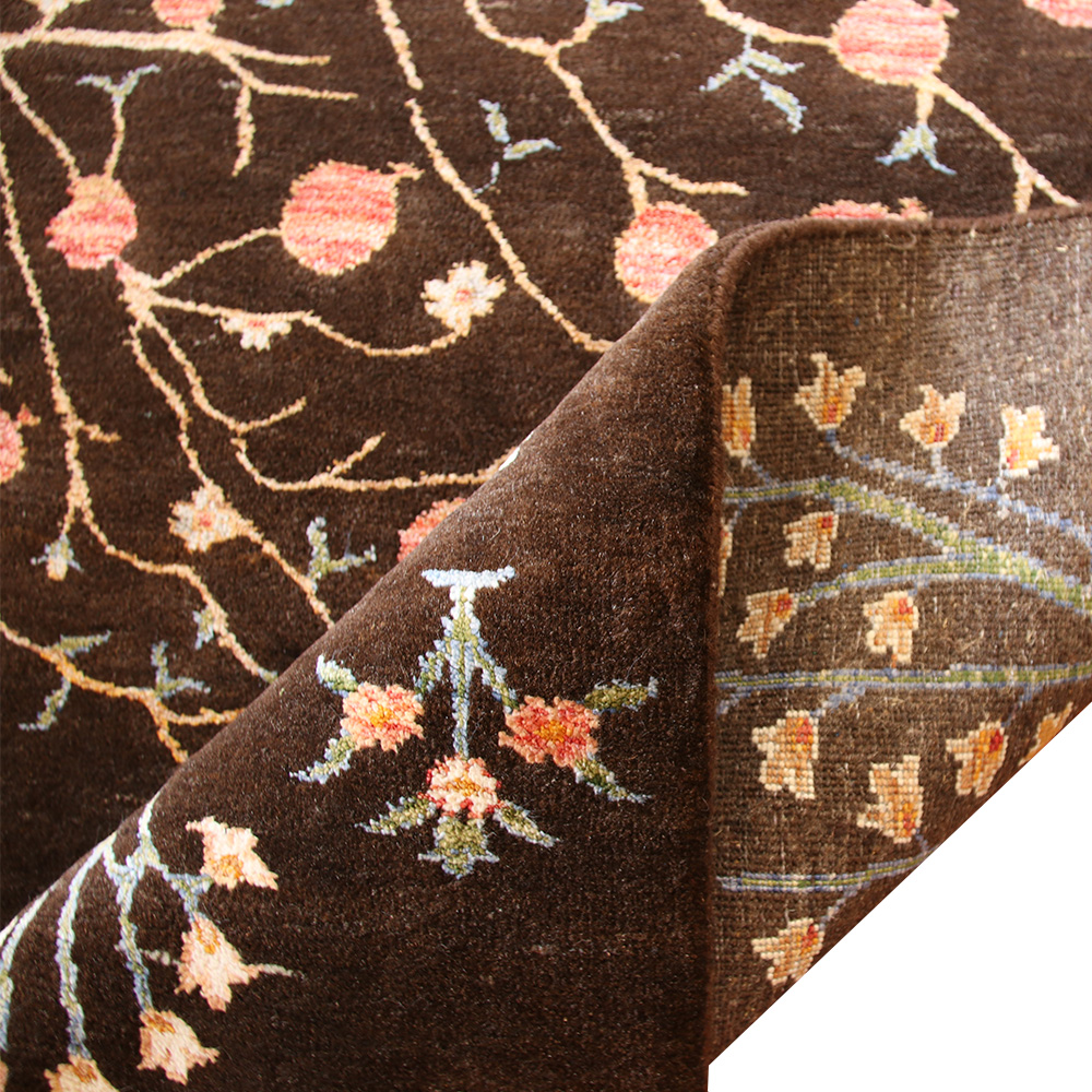 Orginal Handgeknüpfter Teppich aus Indien Lori MC24 Baum Motiv braun 240 x 175