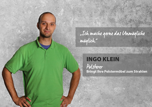Portrait Ingo Klein, professioneller Polsterer.