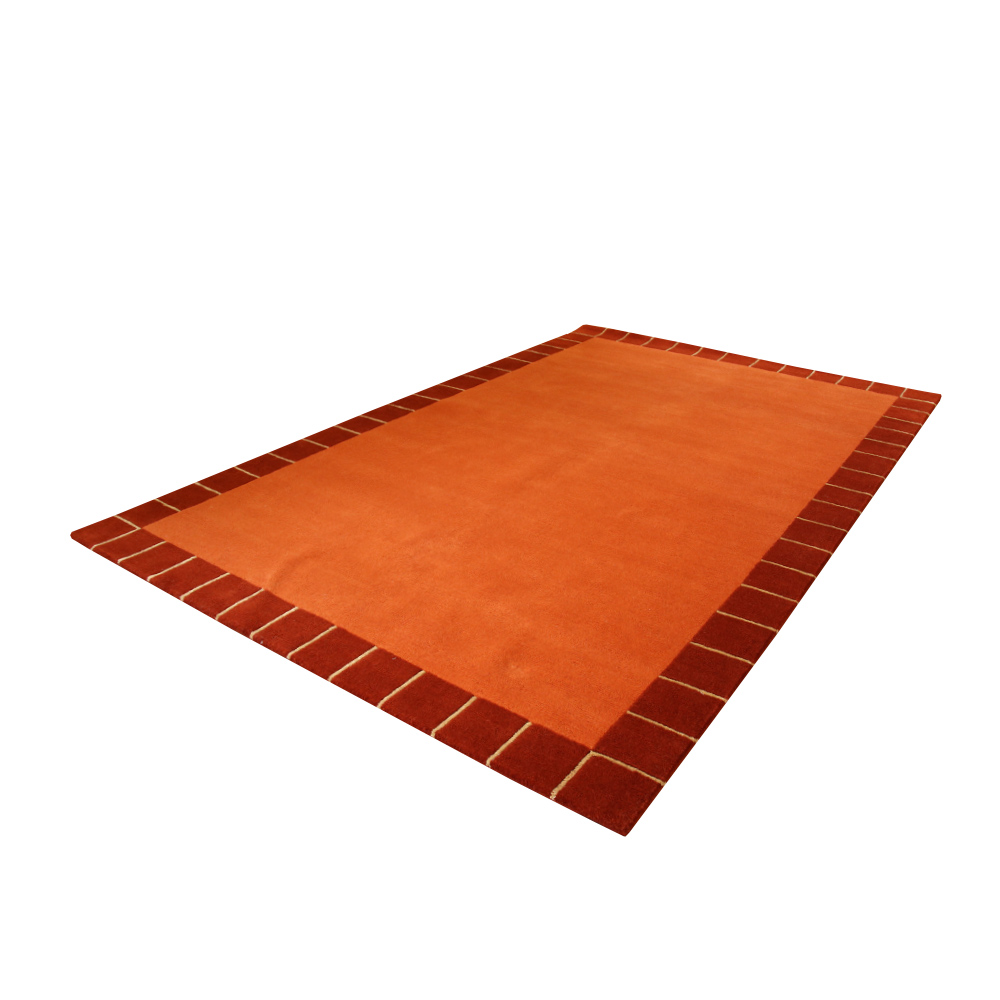 Original Handgeknüpfter Teppich Nepal Kathmandu rot orange 175 x 246