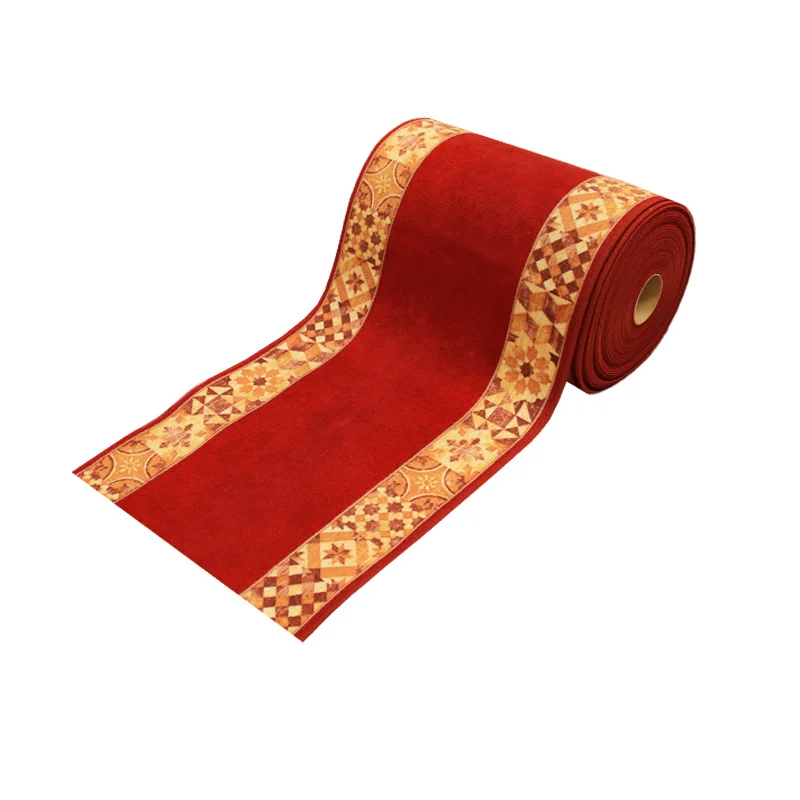 Teppichläufer Murcia Meterware Feinschlingen modernes Design rot 67 cm