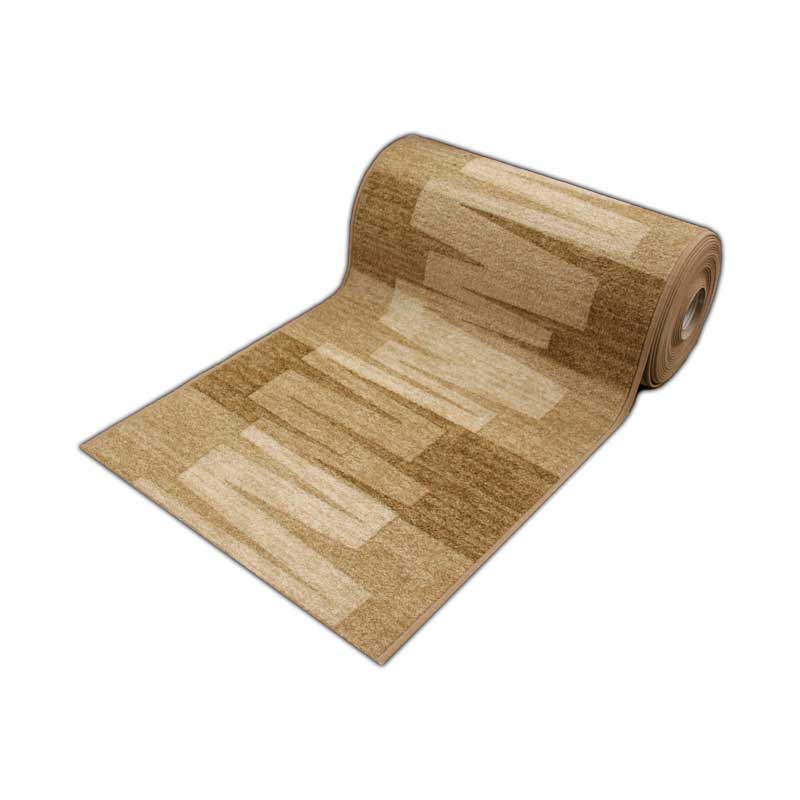 Teppichläufer Via Veneto Meterware Frisé-Oberfläche Streifen Optik beige 100 cm