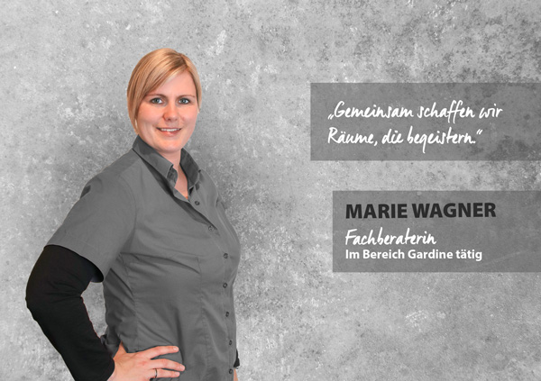 Portrait Marie Wagner, Fachberaterin im Bereich Gardine