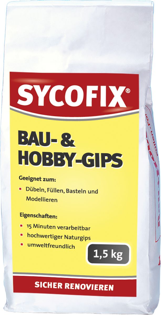 SYCOFIX® Bau- und Hobbygips 1,5kg Sack