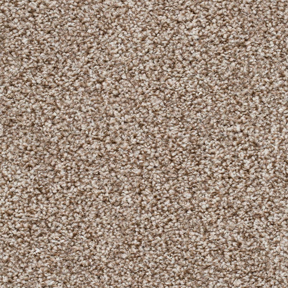 Teppichboden Lagos Velours Meterware auf Rolle beige 500 cm