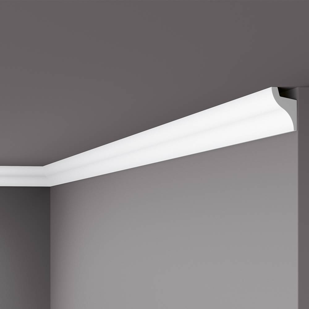 Deckenabschlussleiste klassisch modern grundiert weiß 50x33x2000mm Wallstyl IL3