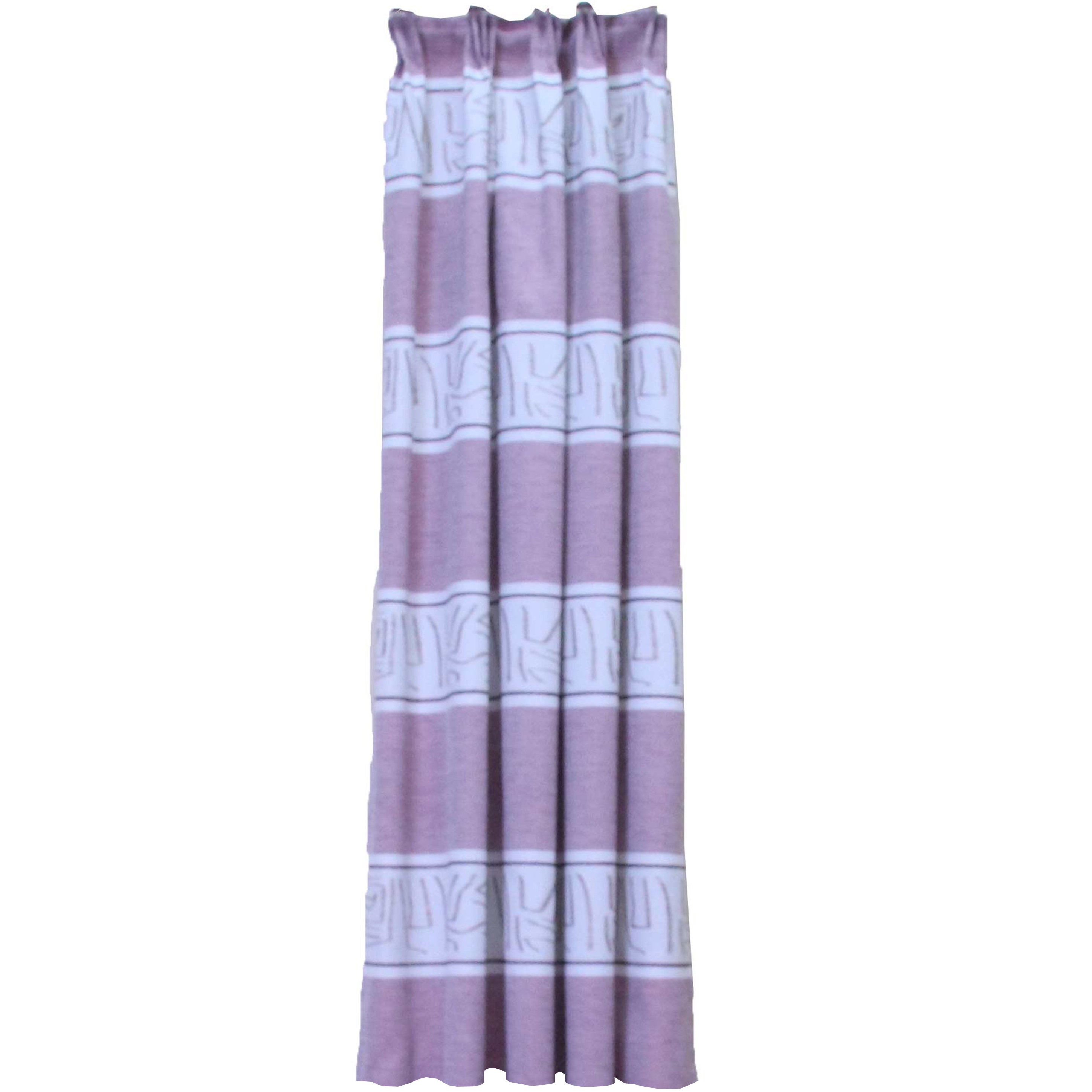 Dekostoff Streifen mit Zeichen 150 cm Beere Beige