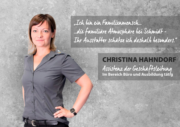 Portrait Christina Hahndorf, professionelle Assistenzkraft der Geschäftsleitung.