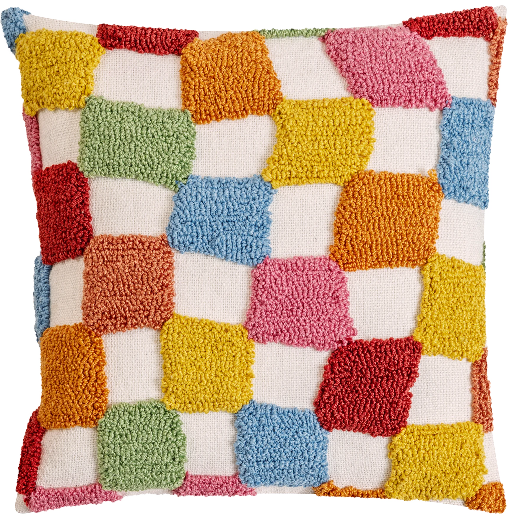 Kissenbezug bunte Quadrate 45 x 45 cm