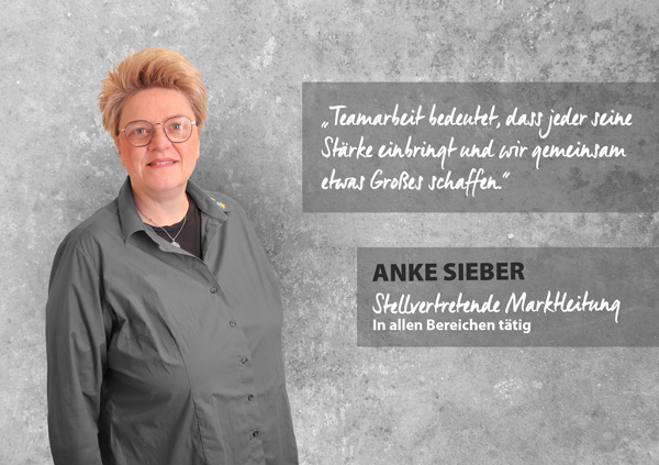 Portrait Anke Sieber, stellvertretende Marktleitung